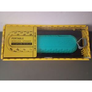 Sound Bound Excursion Revolve Circle Dotted Aqua Blue Wireless Bluetooth Speaker